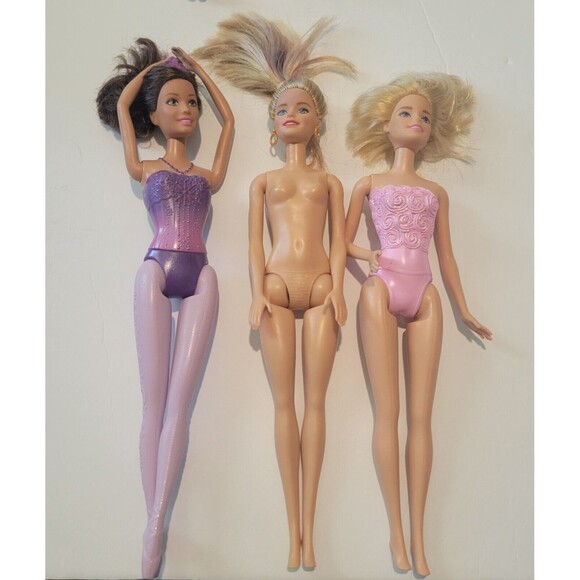 Lot of 3 Barbie Dolls 2015 Nude including Fairytale Ballerina - Picture 1 of 7